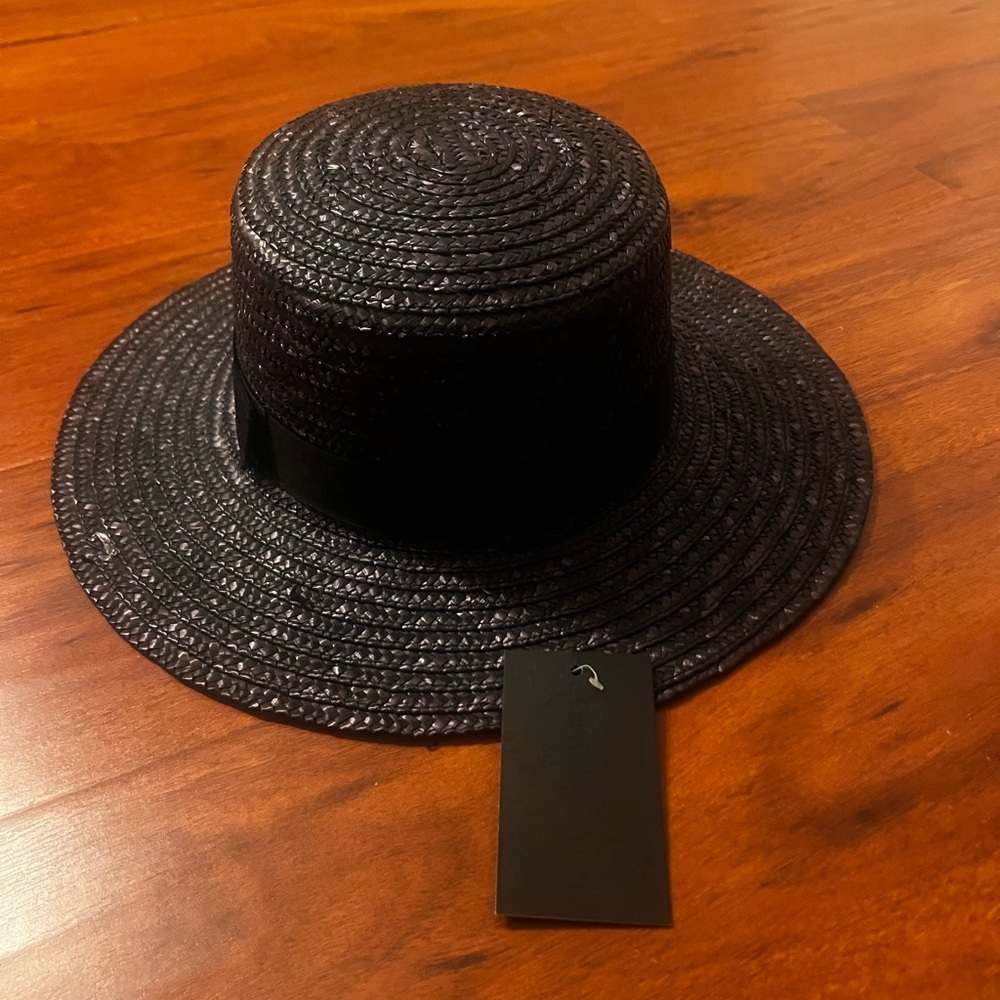 Elegant Black Straw Hat